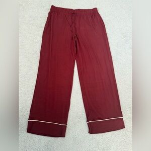 Burgundy Soma Cool Nights Pajama Pants with White Trim